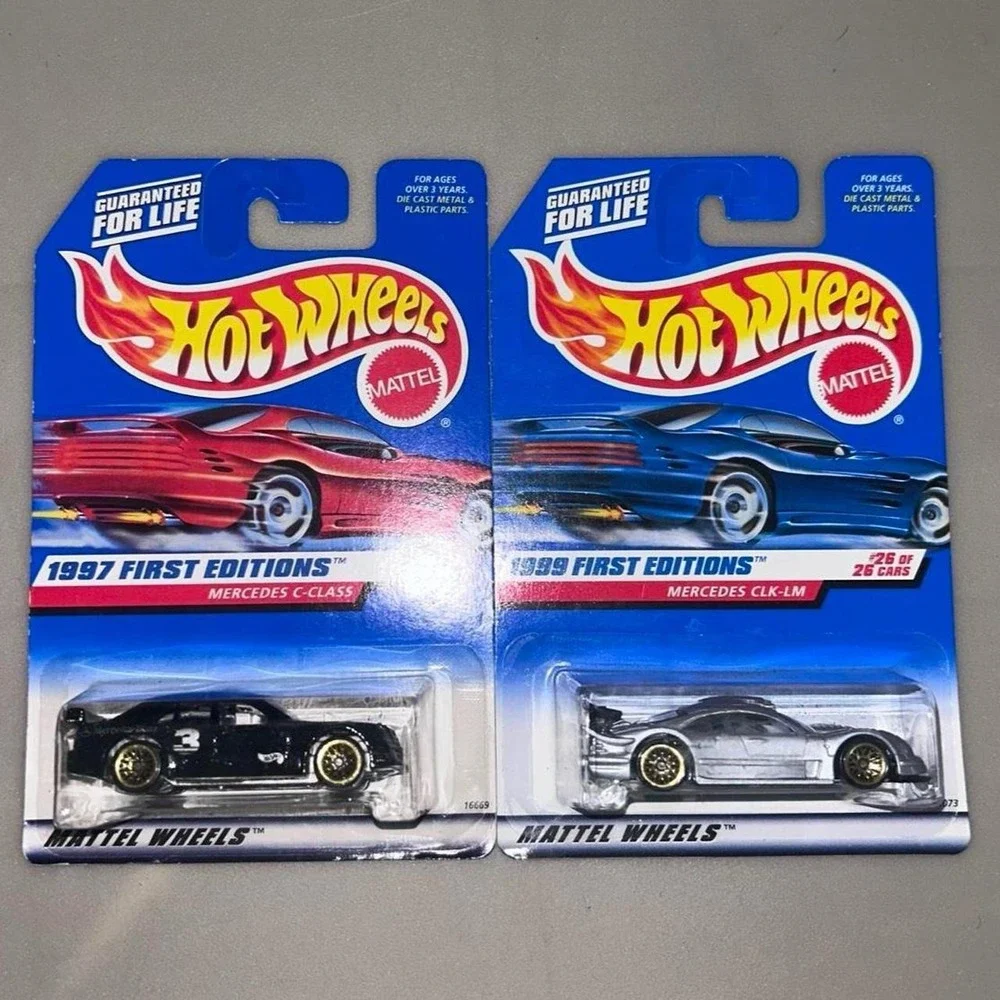 Vintage Hot Wheels Mercedes-Benz C-Class 1997 First Editions 2 Car Diecast Lot